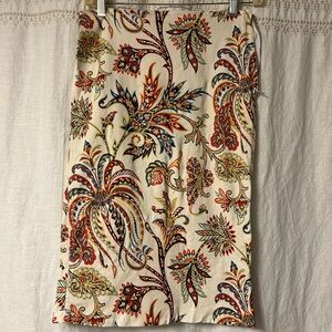 Zara Multicolor Floral Pencil Skirt